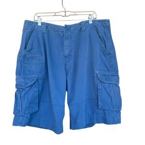 Foot Locker Cargo Shorts Mens 40 Blue Relaxed Fit Utility Pockets Outdoor Cotton